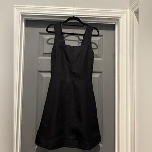 COS Chic Black Square-Neck Mini Dress